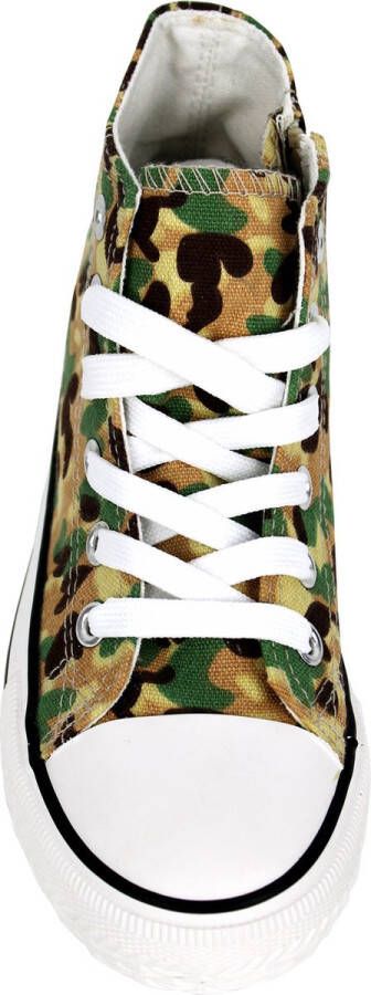 Babes & Binkies Sneakers Camo multi Kids & Kind Unisex Geel