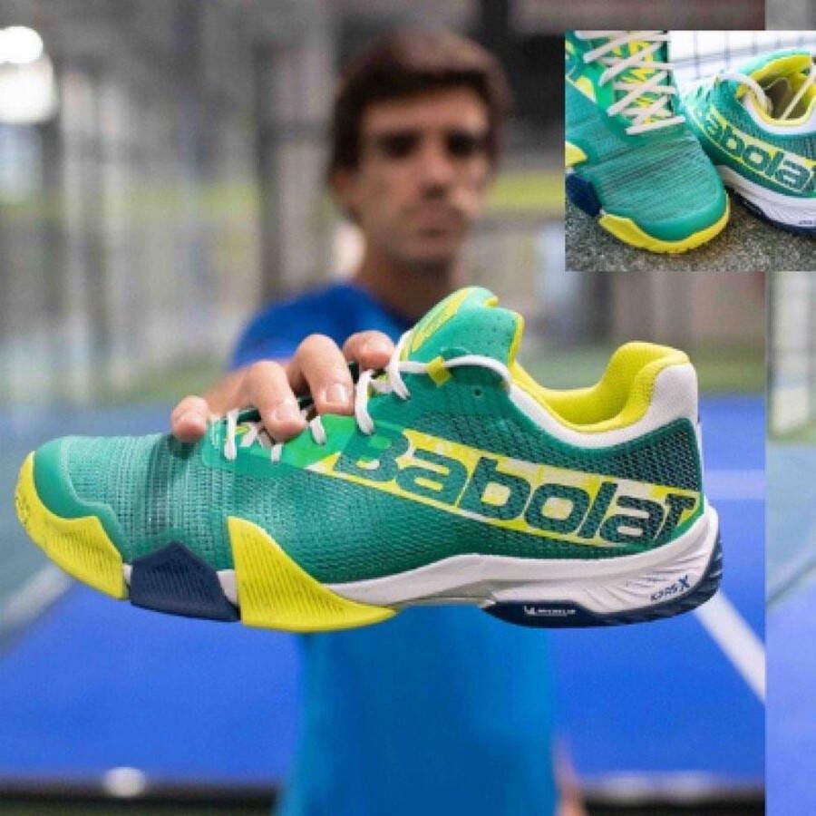 Babolat Jet Premura heren padelschoen groen geel wit - Foto 6