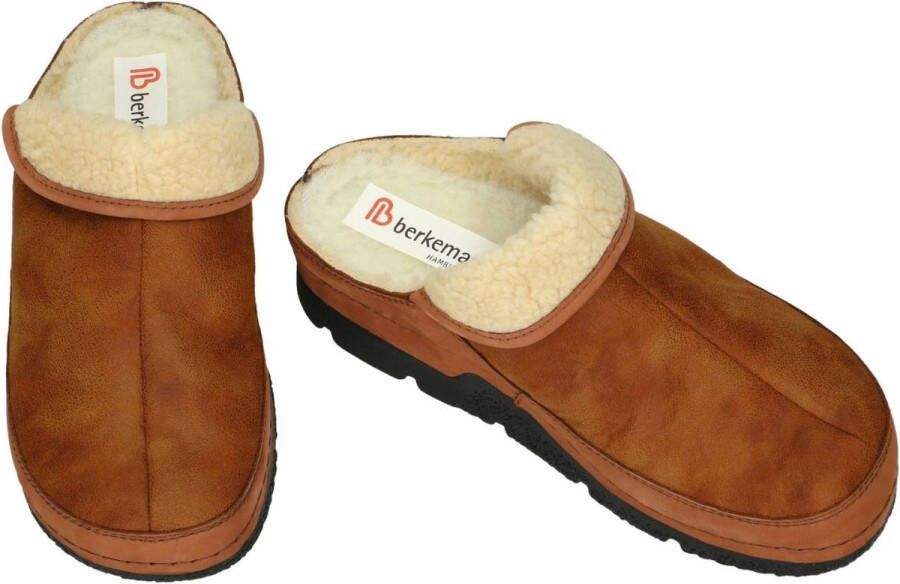 Berkemann dames pantoffels wollen – comfort – Remonda – whisky bruin –