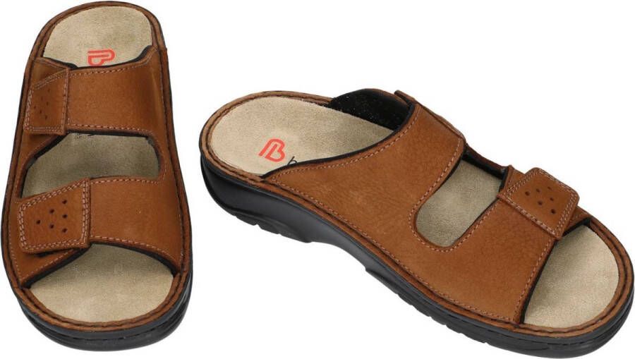 Berkemann -Heren bruin pantoffels & slippers