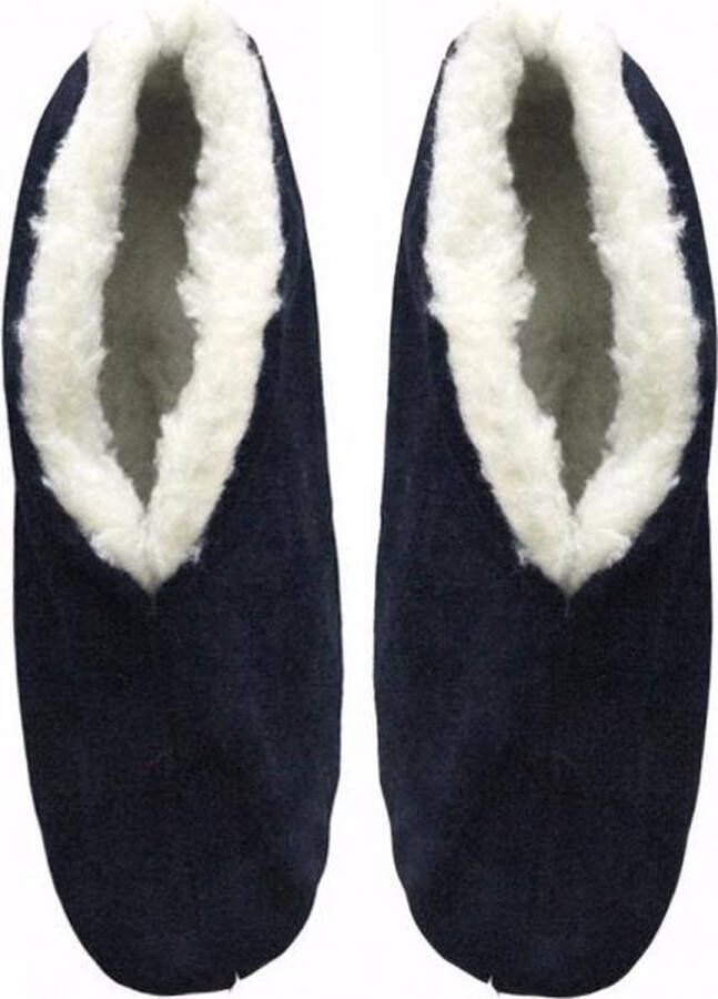 Bernardino Echte suede Spaanse sloffen dames Navy