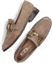 Bibi Lou Beige Suède Loafers met Gouden Gesp Beige Dames - Thumbnail 15