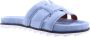 BiBi Lou Slippers Dames Sandalen Instappers Damesschoenen Leer Blokhak 760Z10VK Blauw - Thumbnail 10