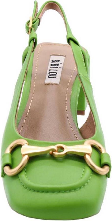 BiBi Lou Peep Toe Peep Heel Green