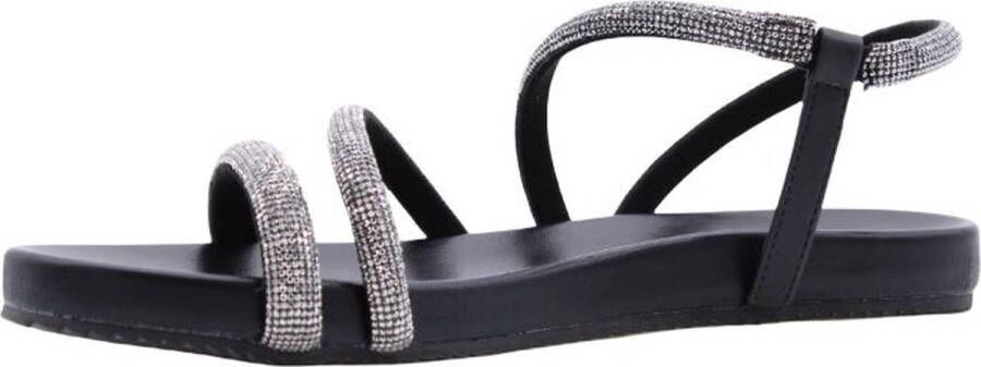 BiBi Lou Platte Dames Sandalen Zwart