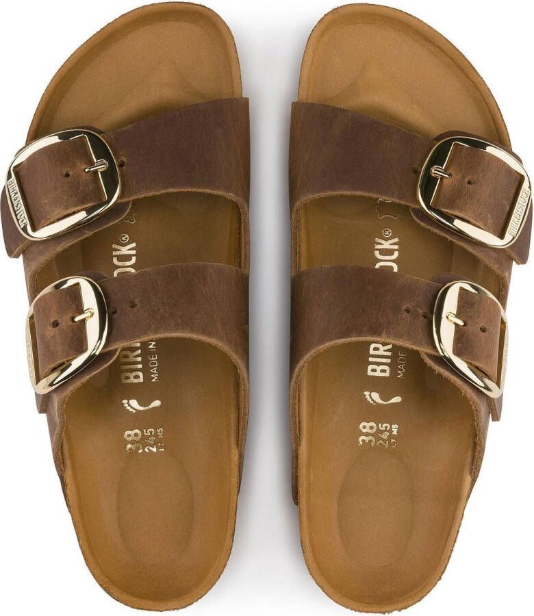 Birkenstock Arizona Big Buckle cognac vetleer regular sandalen dames(1011072 ) - Foto 5