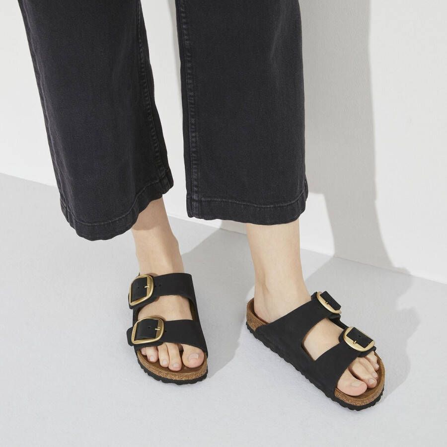 Birkenstock Arizona Big Buckle Sandalen zwart Leer Dames