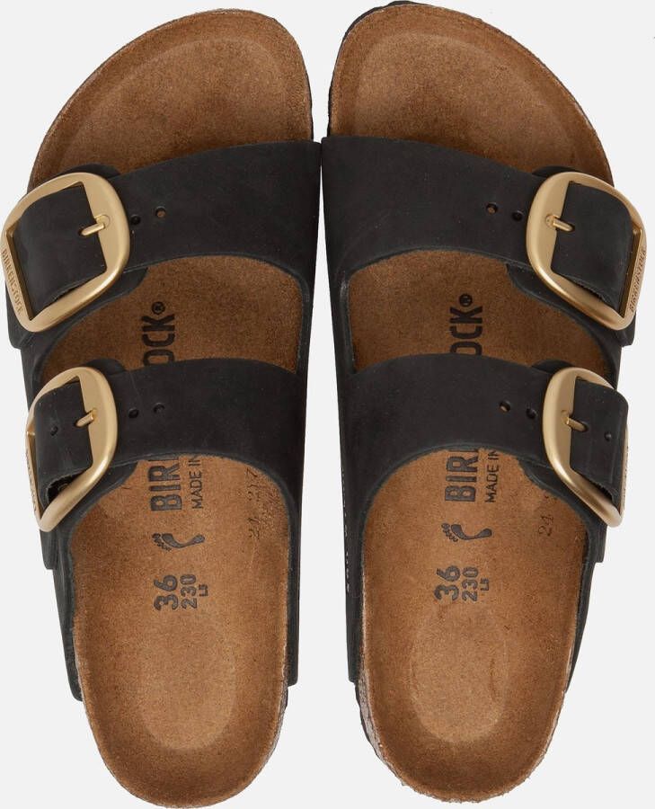 Birkenstock Arizona Big Buckle Sandalen zwart Leer Dames