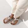 Birkenstock Klassieke Lederen Sandalen Brown Dames - Thumbnail 4