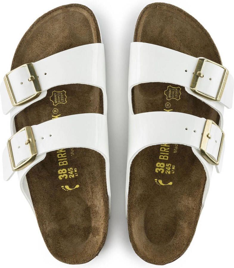 Birkenstock Arizona Slippers Patent White Regular fit | Wit | Imitatieleer - Foto 6