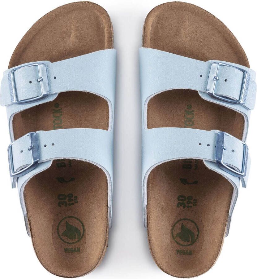 Birkenstock Arizona Kids Slippers Light Blue Narrow-fit Blauw Imitatieleer