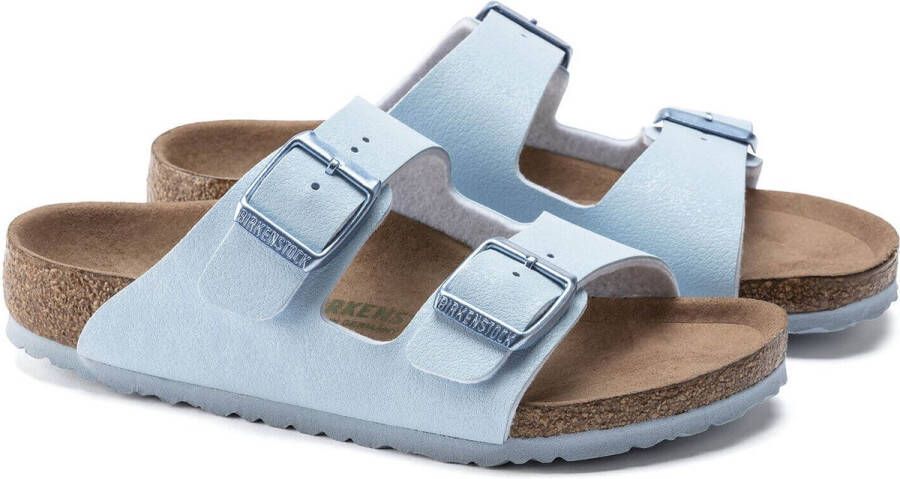 Birkenstock Arizona Kids Slippers Light Blue Narrow-fit Blauw Imitatieleer