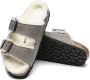 Birkenstock Arizona Shearling Slippers Stone Coin Narrow fit | Grijs | Suède - Thumbnail 6