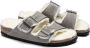 Birkenstock Arizona Shearling Slippers Stone Coin Narrow fit | Grijs | Suède - Thumbnail 32