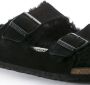 Birkenstock Arizona Shearling Veloursleder Suede Narrow Pantoffels Black - Thumbnail 9