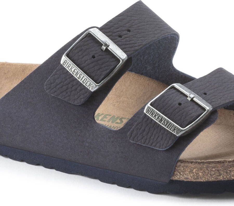 Birkenstock Arizona Slippers blauw Suede