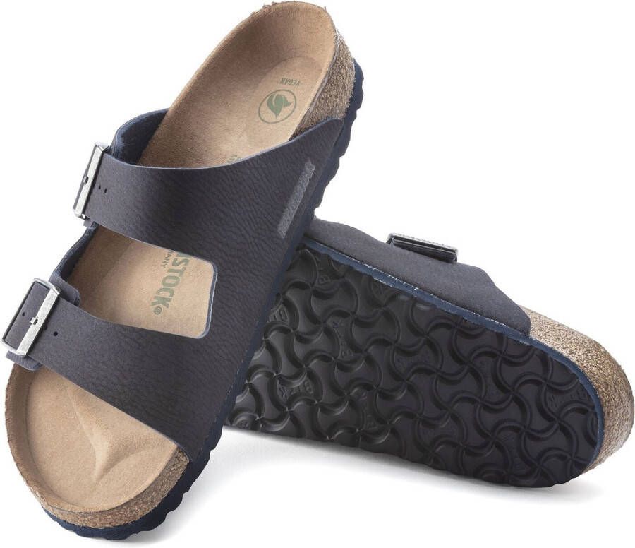 Birkenstock Arizona Slippers blauw Suede