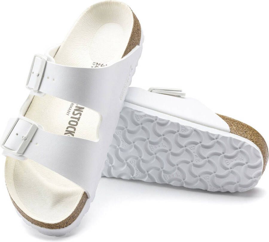 Birkenstock Arizona Slippers Triple White Narrow fit | Wit | Imitatieleer - Foto 5