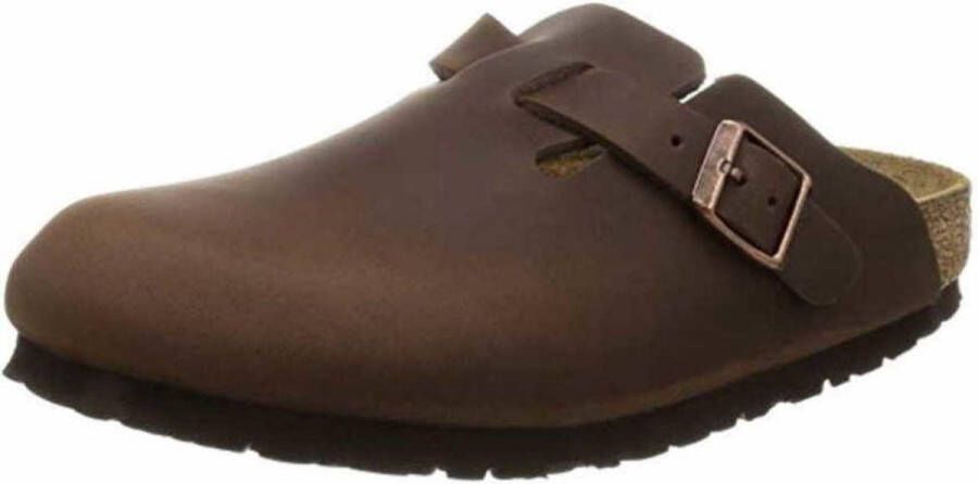 Birkenstock Boston Tabacco Brown narrow Fettleder Oiled Leather Unisex Pantoffels Tabacco Brown - Foto 15