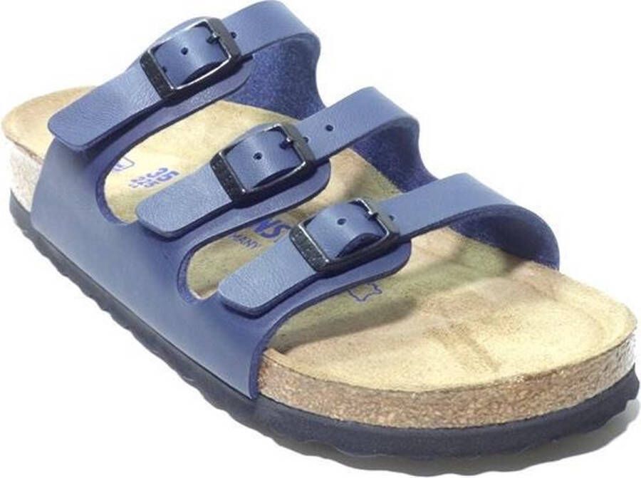 Birkenstock Florida BF WB Narrow Dames Slippers Blue - Foto 11