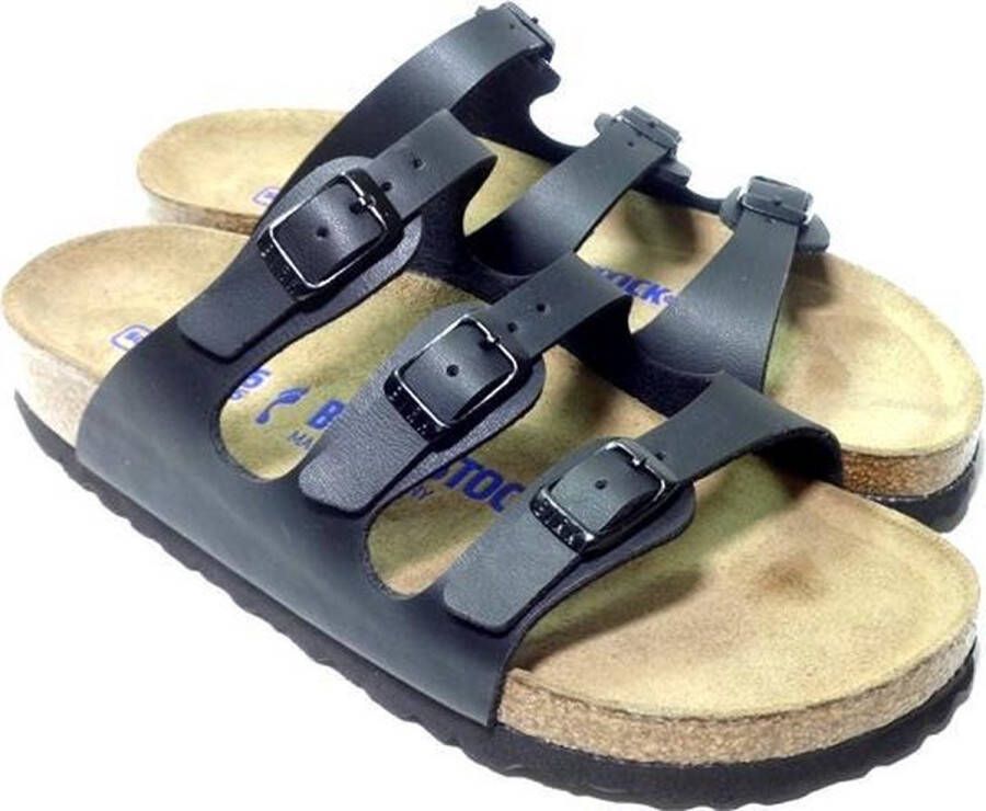 Birkenstock Florida Slippers Dames Zwart