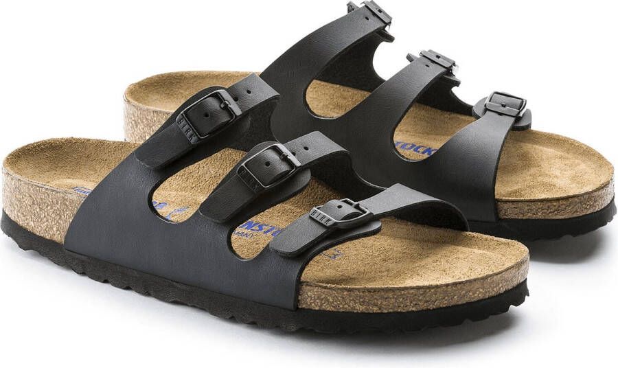 Birkenstock Florida Slippers Dames Zwart