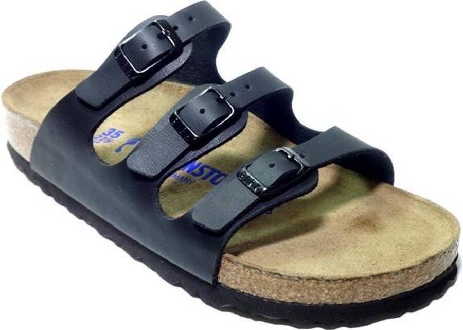 Birkenstock Florida Slippers Dames Zwart