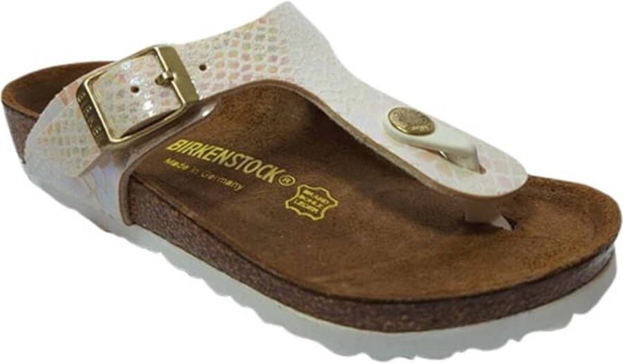 Birkenstock Gizeh Sportieve slippers Meisjes Beige BF Shiny Snake Cream - Foto 6