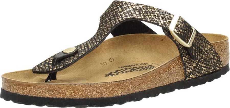 Birkenstock Gizeh Python slippers zwart