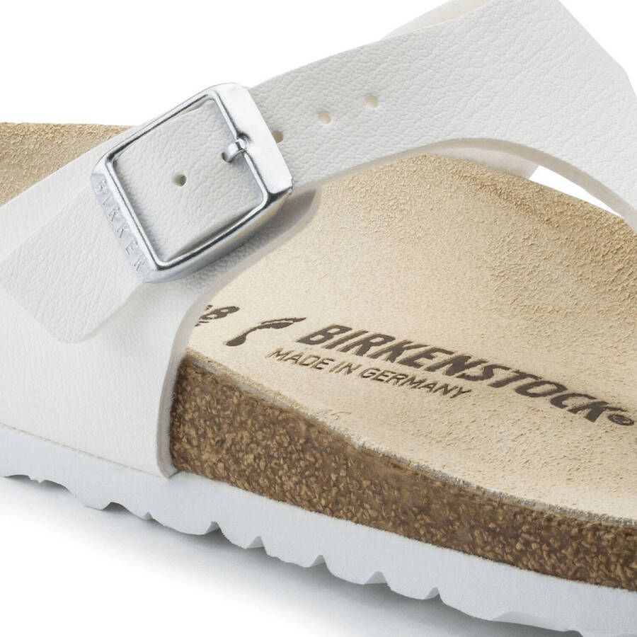 Birkenstock Gizeh Slippers White Narrow-fit Wit Imitatieleer