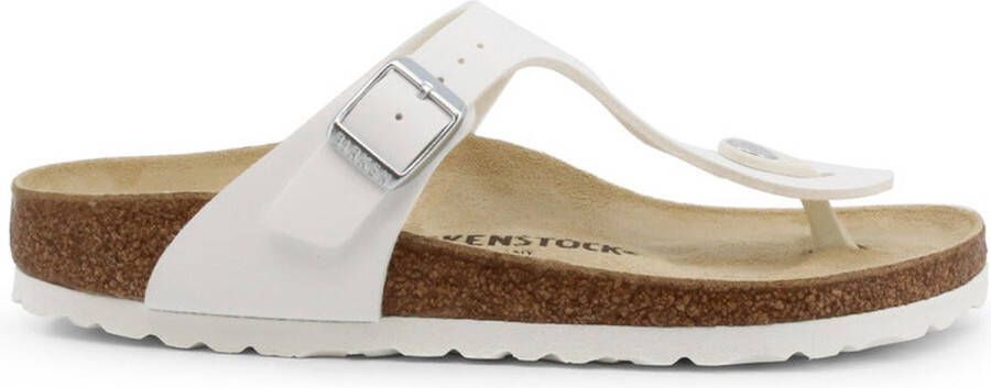 Birkenstock Gizeh Slippers White Narrow-fit Wit Imitatieleer