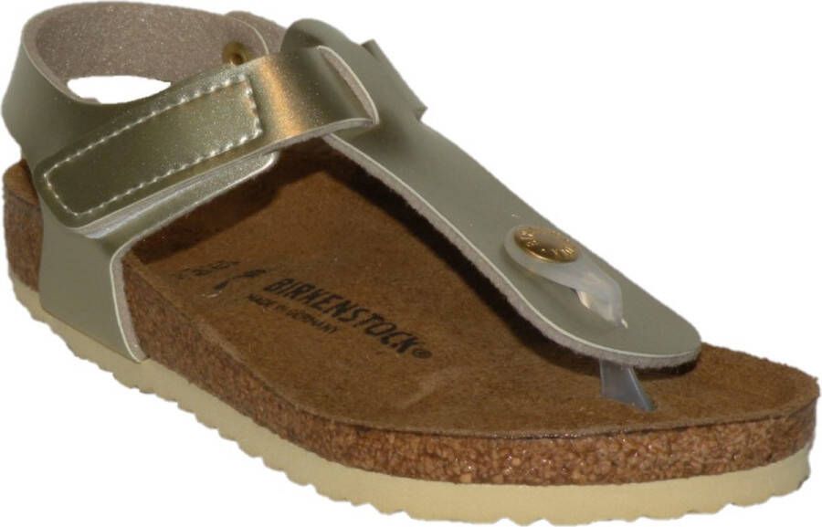 Birkenstock Kairo Kids Sandalen Electric Metallic Gold Narrow-fit Goud Imitatieleer