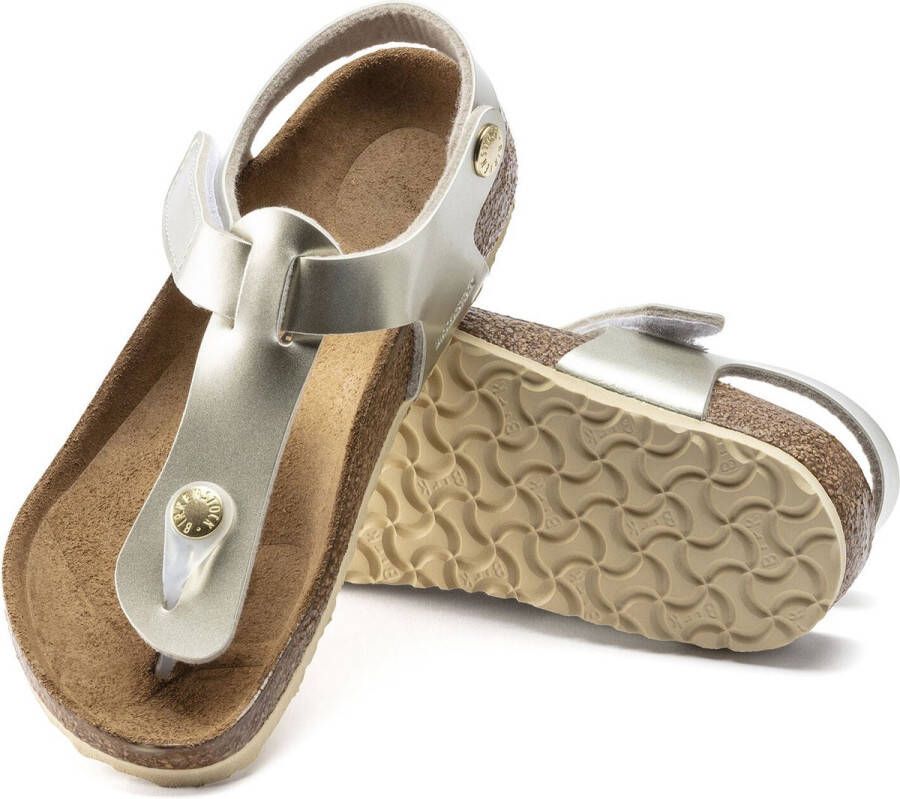 Birkenstock Kairo Kids Sandalen Electric Metallic Gold Narrow-fit Goud Imitatieleer