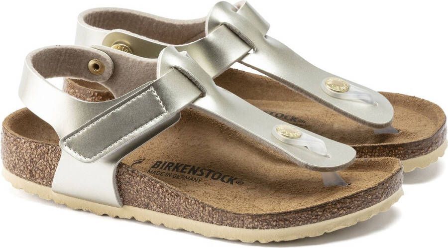 Birkenstock Kairo Kids Sandalen Electric Metallic Gold Narrow-fit Goud Imitatieleer