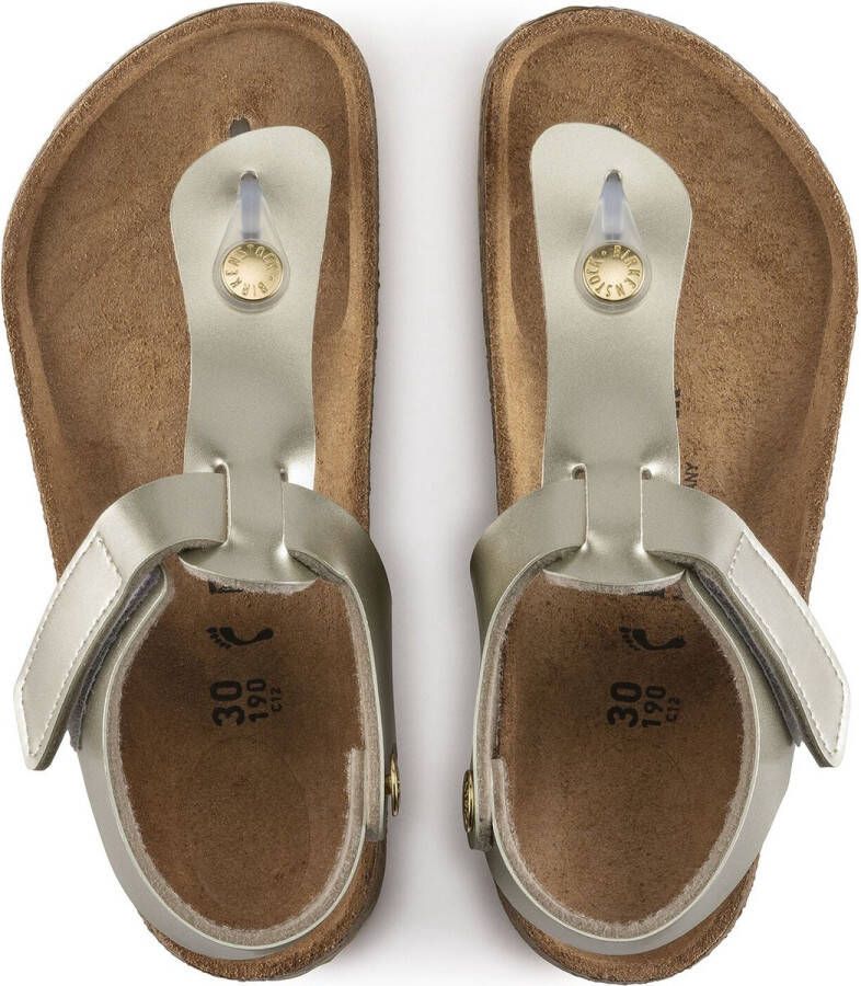 Birkenstock Kairo Kids Sandalen Electric Metallic Gold Narrow-fit Goud Imitatieleer