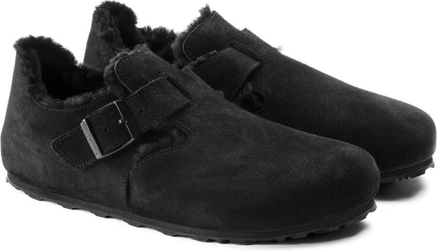 Birkenstock London VL Shearling Nar Dames Clogs Black