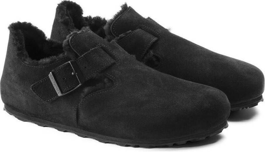 Birkenstock London VL Shearling Nar Dames Clogs Black