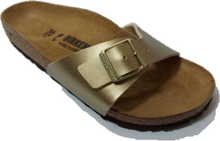 Birkenstock Madrid BF Gold Narrow Dames Slippers Gold