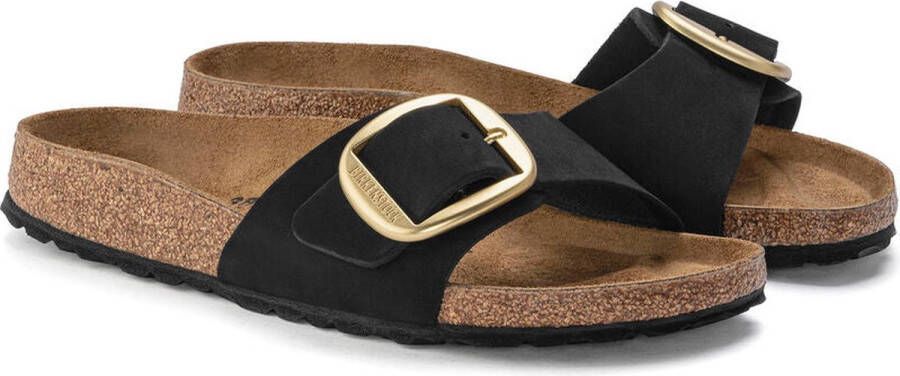 Birkenstock Madrid Big Buckle dames sandaal zwart