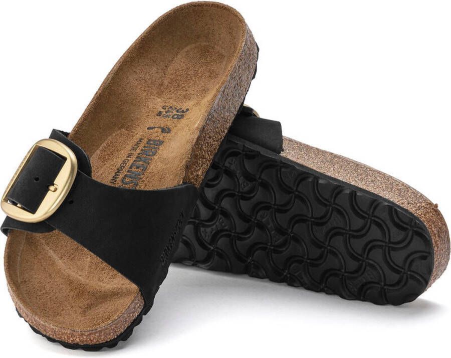 Birkenstock Madrid Big Buckle dames sandaal zwart