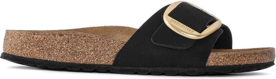 Birkenstock Madrid Big Buckle dames sandaal zwart