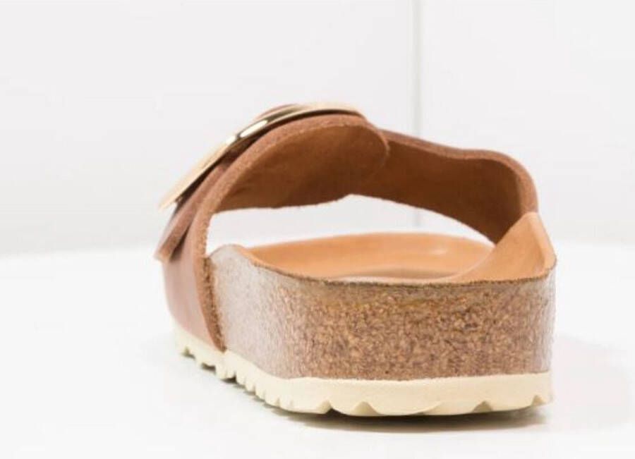 Birkenstock Madrid Dames Slippers Small fit Cognac