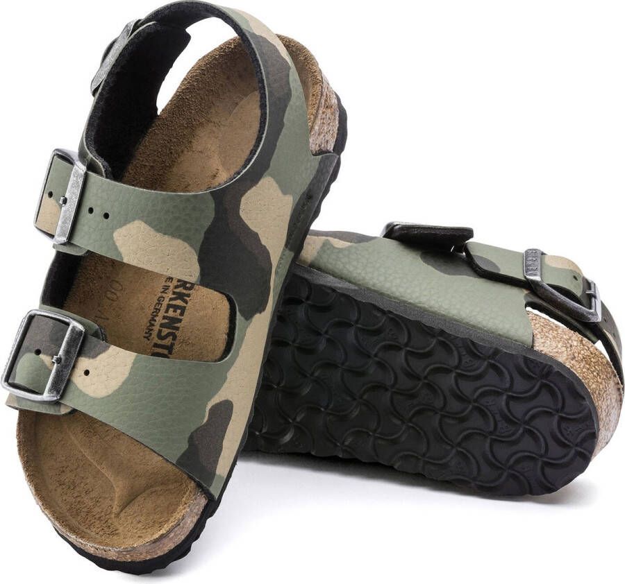 Birkenstock Milano Kids Sandalen Desert Soil Camouflage Khaki Narrow fit | Groen | Imitatieleer - Foto 12