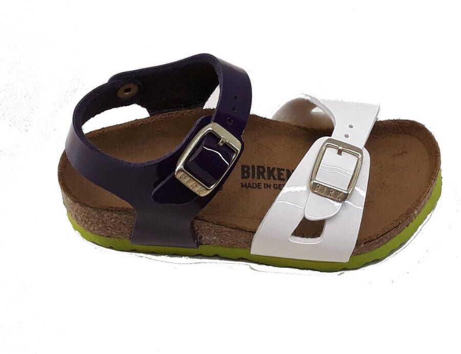 Birkenstock rio kids tropical wit lila smal