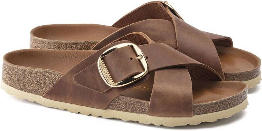 Birkenstock Siena Big Buckle Cognac narrow fit