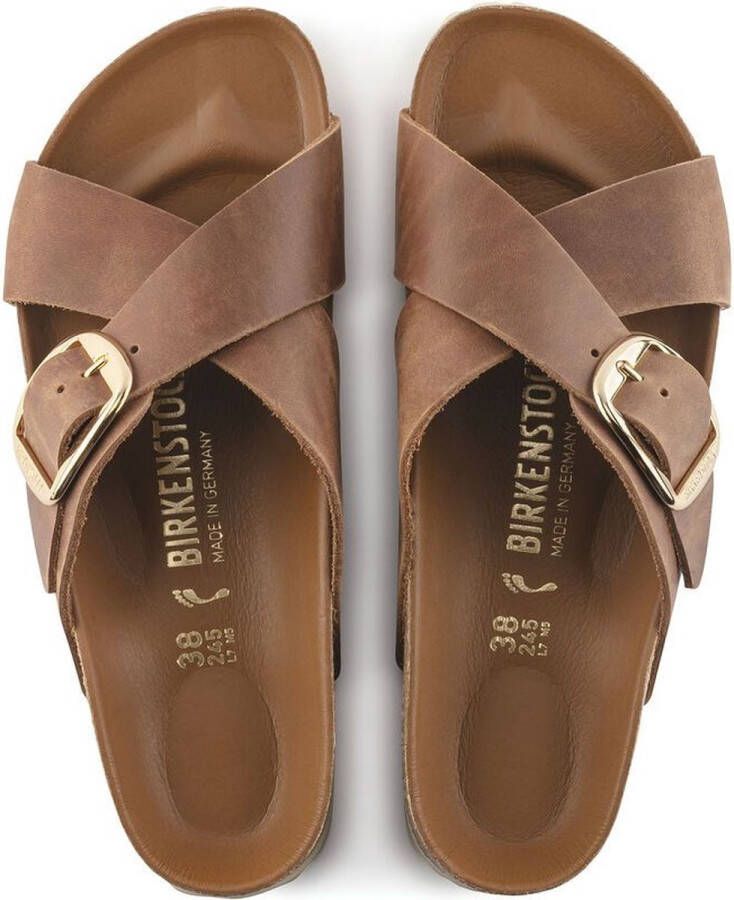 Birkenstock Siena Big Buckle Cognac narrow fit