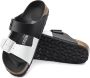 Birkenstock ;Zwarte en Witte Dames Slippers; Black Dames - Thumbnail 4