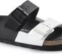 Birkenstock ;Zwarte en Witte Dames Slippers; Black Dames - Thumbnail 5