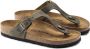 Birkenstock Gizeh Slippers Faded Khaki Regular fit | Groen | Nubuck - Thumbnail 8