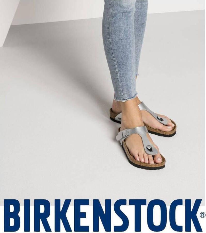 Birkenstock Slippers Dames Gizeh 043851 Silver